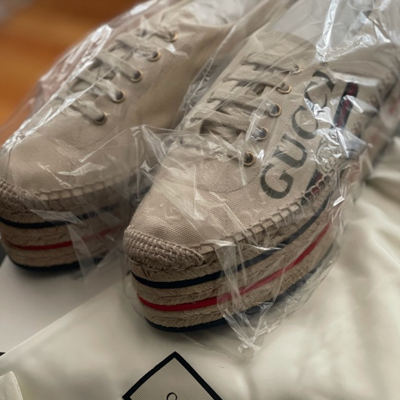 Gucci platform espadrille size 40 brand new - Picture 2 of 4